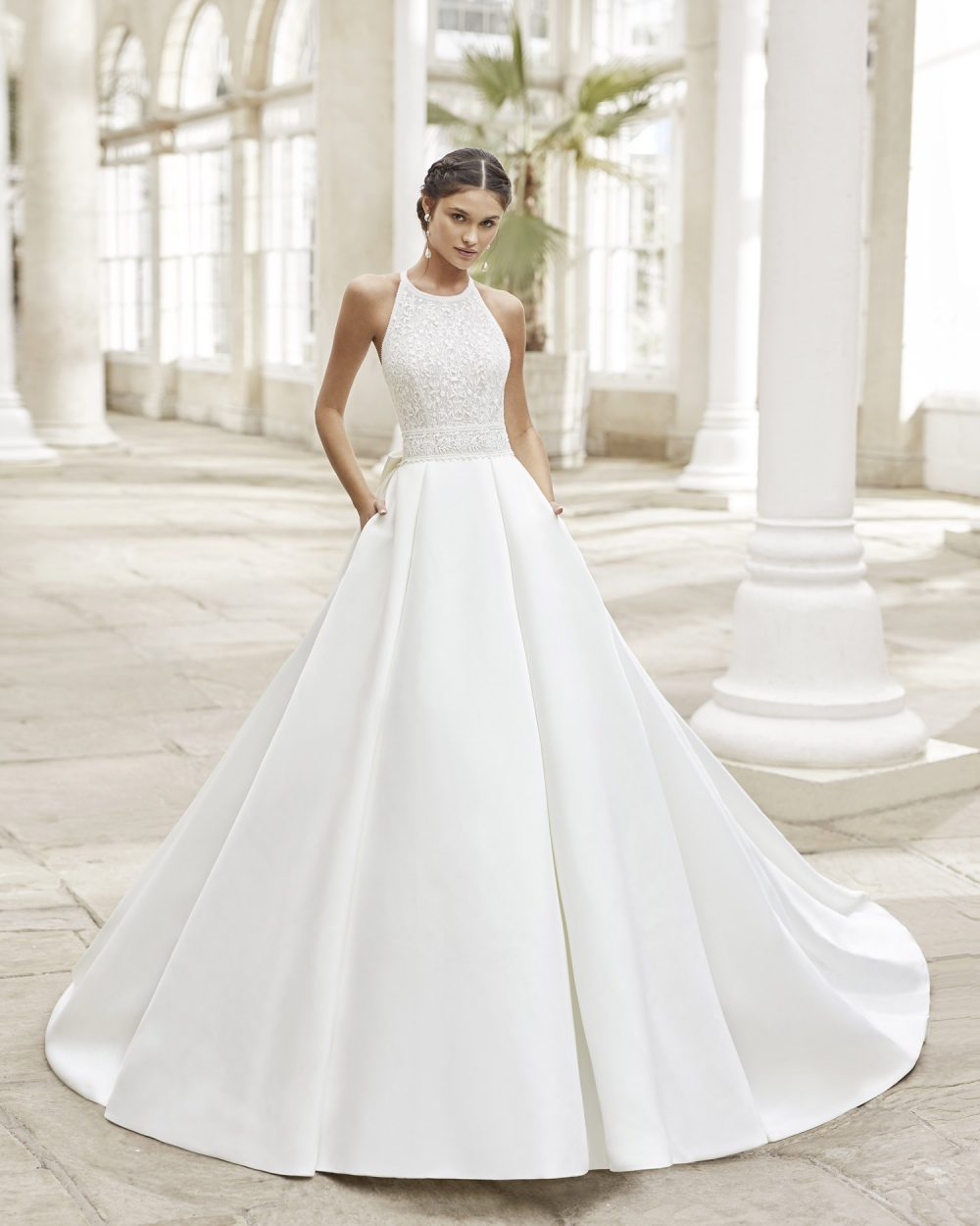 abiti sposa scollo americana