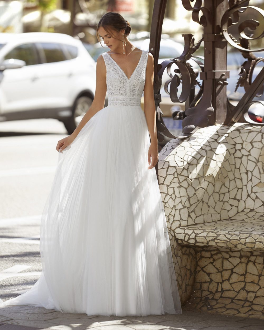 Mariages: abito da sposa Rosa Clarà 2021 a Vicenza, Verona, Padova, Veneto 5S132 YASI