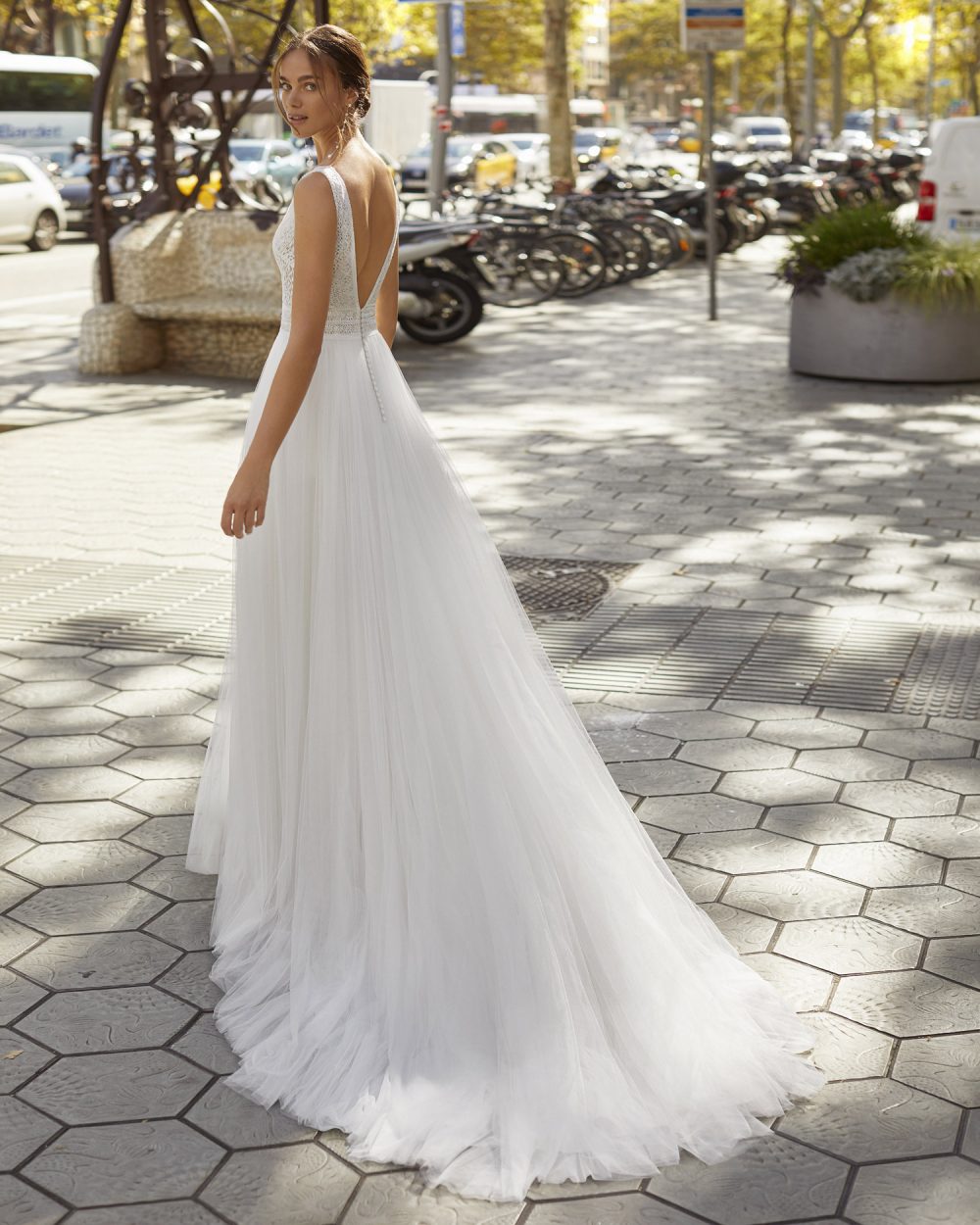 Mariages: abito da sposa Rosa Clarà 2021 a Vicenza, Verona, Padova, Veneto 5S132 YASI
