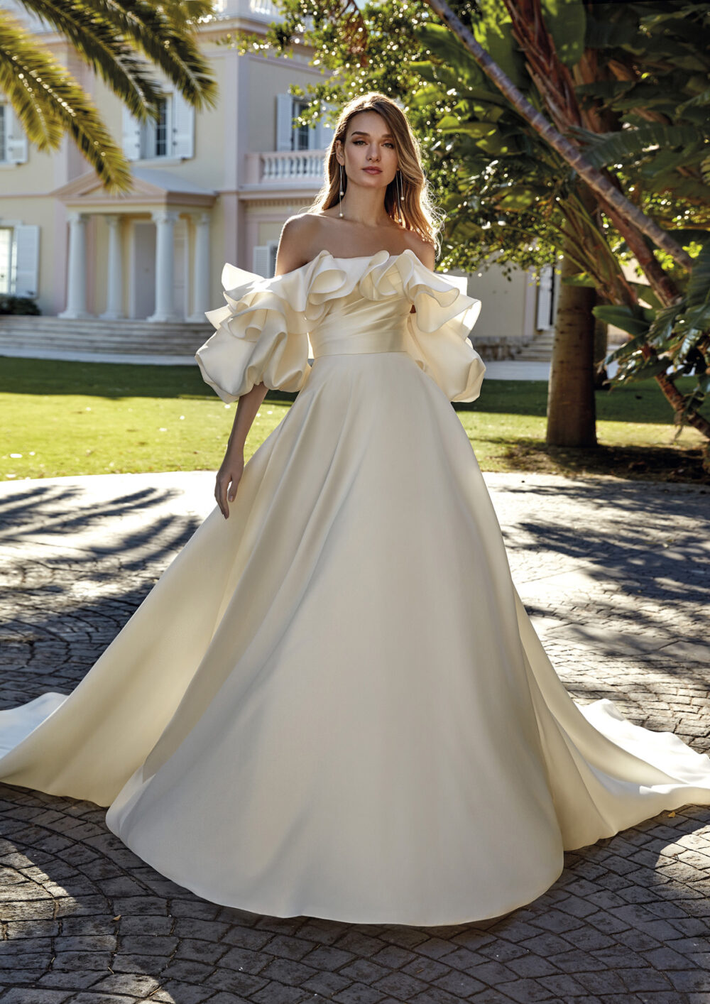 abito sposa mikado