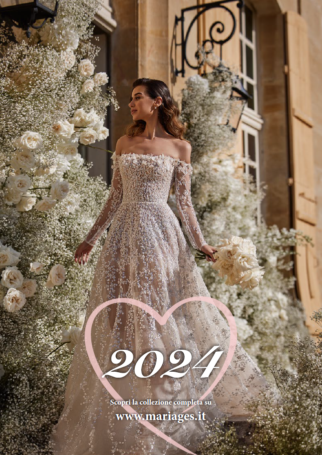 Catalogo di abiti da sposa e vestiti per sposo collezione 2024